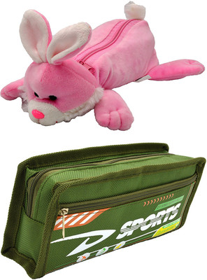 

Talesara Rabbit and Printed Pencil Box For Kids Boy and Girls - 2 Pcs. Combo Fancy stationary Pouch - PCMB131 Pouch(Multicolor)
