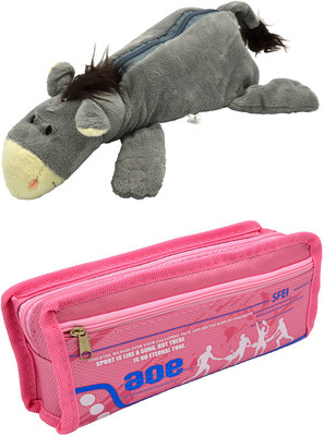 

Talesara Donkey and Printed Pencil Box For Kids Boy and Girls - 2 Pcs. Combo Fancy stationary Pouch - PCMB304 Pouch(Multicolor)