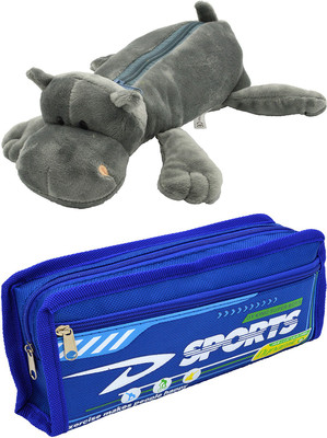 

Hrinkar Cartoon Animal and Printed Art Plastic Pencil Boxes(Set of 2, Multicolor)