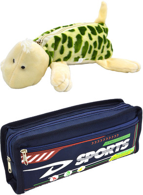 

Talesara Tortoise and Printed Pencil Box For Kids Boy and Girls - 2 Pcs. Combo Fancy stationary Pouch - PCMB223 Pouch(Multicolor)