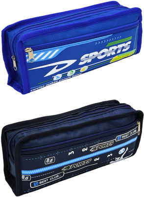 

Talesara Printed Pencil Box For Kids Boy and Girls - 2 Pcs. Combo Fancy stationary Pouch - PCMB627 Pouch(Blue)