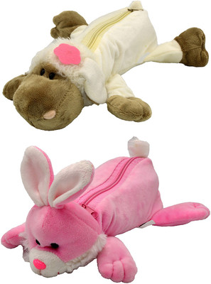 

Talesara Dog and Rabbit Animal Cotton Pencil Box For Kids Boy and Girls - 2 Pcs. Combo Fancy stationary Pouch - PCMB038 Pouch(Multicolor)