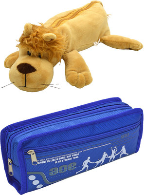 

Talesara Lion and Printed Pencil Box For Kids Boy and Girls - 2 Pcs. Combo Fancy stationary Pouch - PCMB352 Pouch(Multicolor)