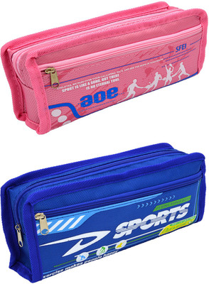 

Talesara Printed Pencil Box For Kids Boy and Girls - 2 Pcs. Combo Fancy stationary Pouch - PCMB602 Pouch(Multicolor)