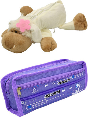 

Talesara Dog and Printed Pencil Box For Kids Boy and Girls - 2 Pcs. Combo Fancy stationary Pouch - PCMB288 Pouch(Multicolor)