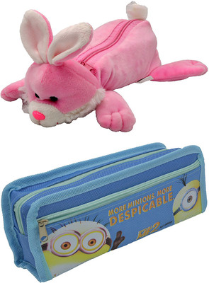 

Talesara Rabbit and Printed Pencil Box For Kids Boy and Girls - 2 Pcs. Combo Fancy stationary Pouch - PCMB116 Pouch(Multicolor)