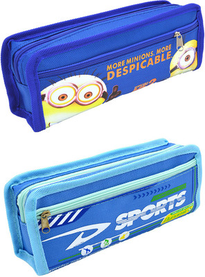 

Talesara Printed Pencil Box For Kids Boy and Girls - 2 Pcs. Combo Fancy stationary Pouch - PCMB387 Pouch(Blue)