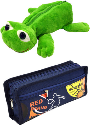 

Talesara Frog and Printed Pencil Box For Kids Boy and Girls - 2 Pcs. Combo Fancy stationary Pouch - PCMB018 Pouch(Multicolor)