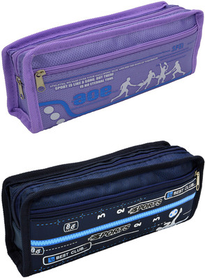 

Talesara Printed Pencil Box For Kids Boy and Girls - 2 Pcs. Combo Fancy stationary Pouch - PCMB618 Pouch(Multicolor)