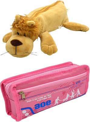

Talesara Lion and Printed Pencil Box For Kids Boy and Girls - 2 Pcs. Combo Fancy stationary Pouch - PCMB355 Pouch(Multicolor)