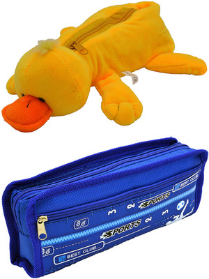 

Talesara Duck and Printed Pencil Box For Kids Boy and Girls - 2 Pcs. Combo Fancy stationary Pouch - PCMB101 Pouch(Multicolor)