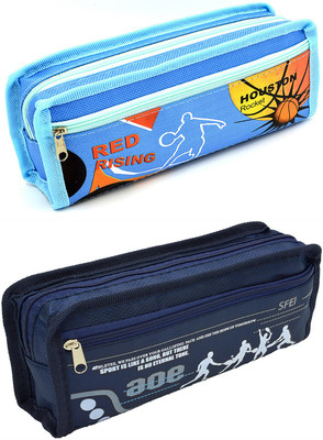 

Talesara Printed Pencil Box For Kids Boy and Girls - 2 Pcs. Combo Fancy stationary Pouch - PCMB533 Pouch(Blue)