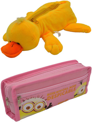 

Talesara Duck and Printed Pencil Box For Kids Boy and Girls - 2 Pcs. Combo Fancy stationary Pouch - PCMB084 Pouch(Multicolor)