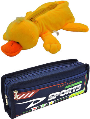 

Talesara Duck and Printed Pencil Box For Kids Boy and Girls - 2 Pcs. Combo Fancy stationary Pouch - PCMB097 Pouch(Multicolor)