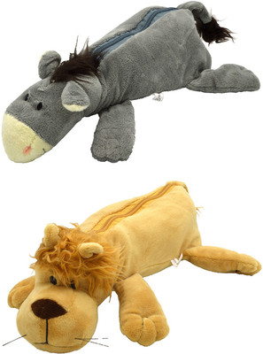 

Hrinkar Cartoon Animal Art Plastic Pencil Boxes(Set of 2, Multicolor)