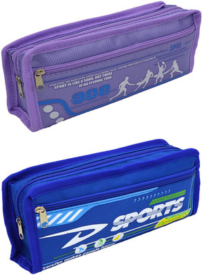 

Hrinkar Cartoon Printed Art Plastic Pencil Boxes(Set of 2, Multicolor)