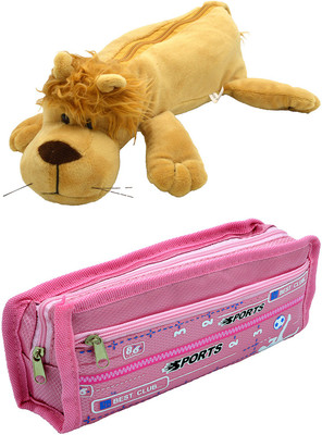 

Talesara Lion and Printed Pencil Box For Kids Boy and Girls - 2 Pcs. Combo Fancy stationary Pouch - PCMB365 Pouch(Multicolor)