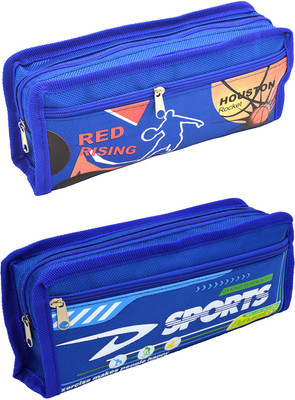 

Talesara Printed Pencil Box For Kids Boy and Girls - 2 Pcs. Combo Fancy stationary Pouch - PCMB486 Pouch(Blue)