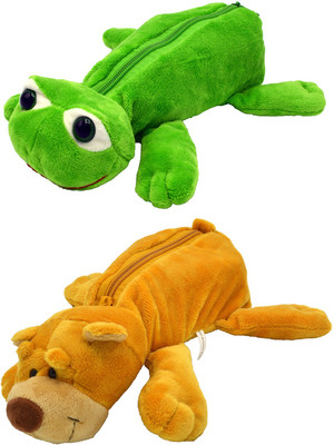 

Talesara Frog and Dog Animal Cotton Pencil Box For Kids Boy and Girls - 2 Pcs. Combo Fancy stationary Pouch - PCMB004 Pouch(Multicolor)