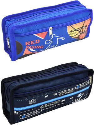 

Talesara Printed Pencil Box For Kids Boy and Girls - 2 Pcs. Combo Fancy stationary Pouch - PCMB492 Pouch(Blue)