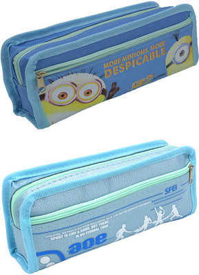 

Talesara Printed Pencil Box For Kids Boy and Girls - 2 Pcs. Combo Fancy stationary Pouch - PCMB423 Pouch(Blue)