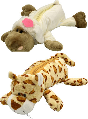 

Hrinkar Cartoon Animal Art Plastic Pencil Boxes(Set of 2, Multicolor)