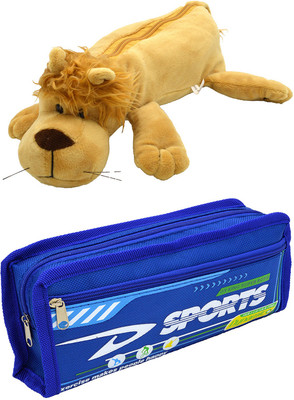 

Talesara Lion and Printed Pencil Box For Kids Boy and Girls - 2 Pcs. Combo Fancy stationary Pouch - PCMB357 Pouch(Multicolor)
