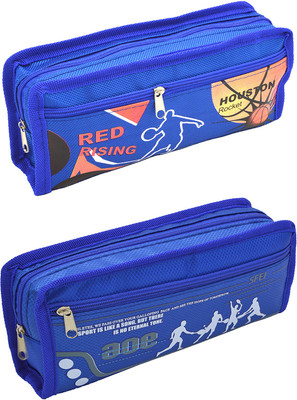 

Talesara Printed Pencil Box For Kids Boy and Girls - 2 Pcs. Combo Fancy stationary Pouch - PCMB481 Pouch(Blue)