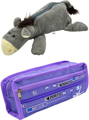 

Talesara Donkey and Printed Pencil Box For Kids Boy and Girls - 2 Pcs. Combo Fancy stationary Pouch - PCMB315 Pouch(Multicolor)