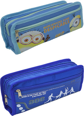 

Talesara Printed Pencil Box For Kids Boy and Girls - 2 Pcs. Combo Fancy stationary Pouch - PCMB421 Pouch(Blue)