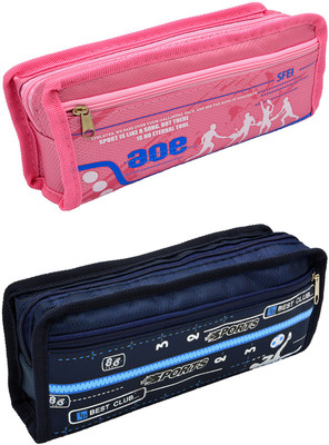 

Talesara Printed Pencil Box For Kids Boy and Girls - 2 Pcs. Combo Fancy stationary Pouch - PCMB608 Pouch(Multicolor)