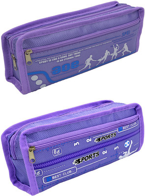 

Talesara Printed Pencil Box For Kids Boy and Girls - 2 Pcs. Combo Fancy stationary Pouch - PCMB621 Pouch(Purple)