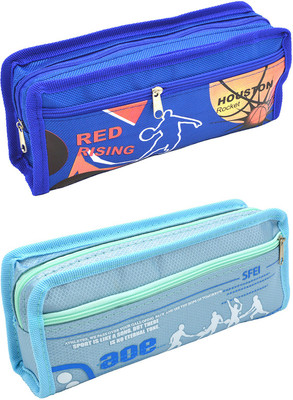 

Talesara Printed Pencil Box For Kids Boy and Girls - 2 Pcs. Combo Fancy stationary Pouch - PCMB483 Pouch(Blue)