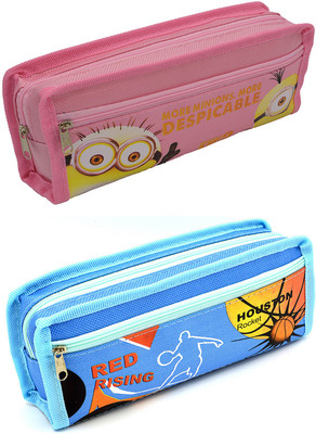 

Talesara Printed Pencil Box For Kids Boy and Girls - 2 Pcs. Combo Fancy stationary Pouch - PCMB440 Pouch(Multicolor)