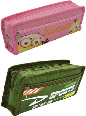 

Hrinkar Cartoon Printed Art Plastic Pencil Boxes(Set of 2, Multicolor)