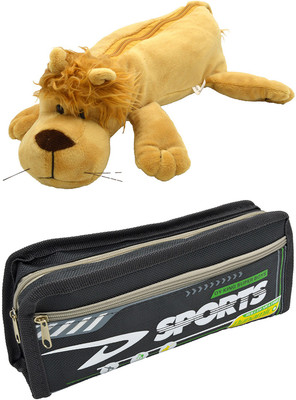 

Talesara Lion and Printed Pencil Box For Kids Boy and Girls - 2 Pcs. Combo Fancy stationary Pouch - PCMB360 Pouch(Multicolor)