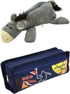 

Talesara Donkey and Printed Pencil Box For Kids Boy and Girls - 2 Pcs. Combo Fancy stationary Pouch - PCMB297 Pouch(Multicolor)