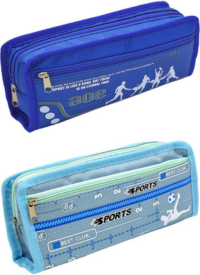 

Talesara Printed Pencil Box For Kids Boy and Girls - 2 Pcs. Combo Fancy stationary Pouch - PCMB573 Pouch(Blue)