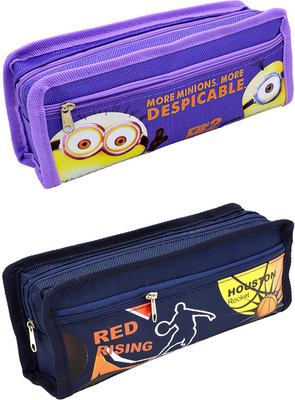 

Talesara Printed Pencil Box For Kids Boy and Girls - 2 Pcs. Combo Fancy stationary Pouch - PCMB458 Pouch(Multicolor)
