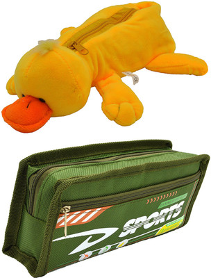 

Talesara Duck and Printed Pencil Box For Kids Boy and Girls - 2 Pcs. Combo Fancy stationary Pouch - PCMB098 Pouch(Multicolor)