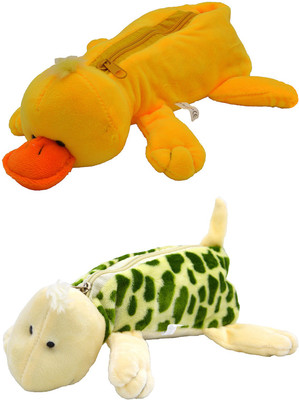 

Hrinkar Cartoon Animal Art Plastic Pencil Boxes(Set of 2, Multicolor)