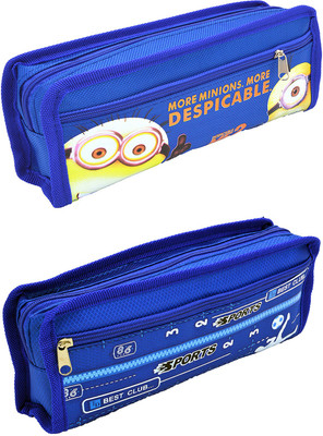 

Talesara Printed Pencil Box For Kids Boy and Girls - 2 Pcs. Combo Fancy stationary Pouch - PCMB388 Pouch(Blue)