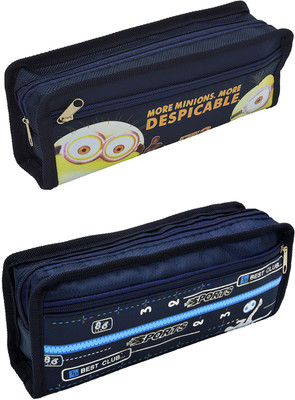 

Talesara Printed Pencil Box For Kids Boy and Girls - 2 Pcs. Combo Fancy stationary Pouch - PCMB410 Pouch(Blue)