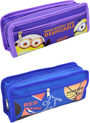 

Talesara Printed Pencil Box For Kids Boy and Girls - 2 Pcs. Combo Fancy stationary Pouch - PCMB457 Pouch(Multicolor)