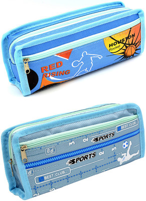 

Talesara Printed Pencil Box For Kids Boy and Girls - 2 Pcs. Combo Fancy stationary Pouch - PCMB544 Pouch(Blue)
