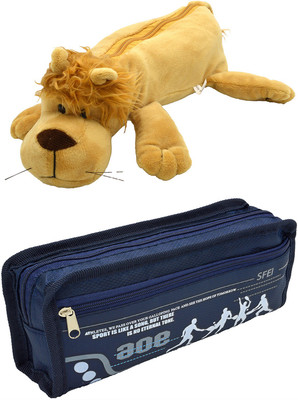 

Talesara Lion and Printed Pencil Box For Kids Boy and Girls - 2 Pcs. Combo Fancy stationary Pouch - PCMB353 Pouch(Multicolor)