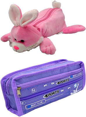 

Talesara Rabbit and Printed Pencil Box For Kids Boy and Girls - 2 Pcs. Combo Fancy stationary Pouch - PCMB138 Pouch(Multicolor)