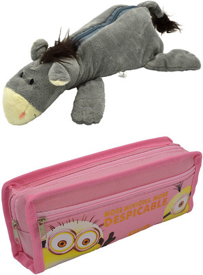 

Talesara Donkey and Printed Pencil Box For Kids Boy and Girls - 2 Pcs. Combo Fancy stationary Pouch - PCMB294 Pouch(Multicolor)