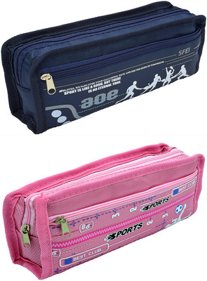 

Talesara Printed Pencil Box For Kids Boy and Girls - 2 Pcs. Combo Fancy stationary Pouch - PCMB587 Pouch(Multicolor)