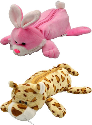 

Hrinkar Cartoon Animal Art Plastic Pencil Boxes(Set of 2, Multicolor)